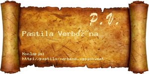 Pastila Verbéna névjegykártya